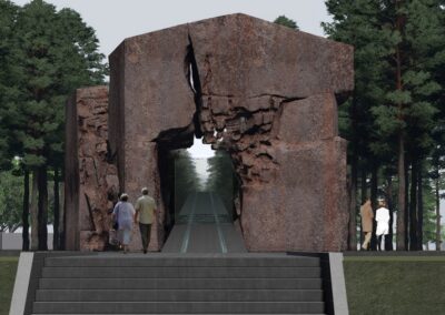 projekt pomnika ofiar deportacji. Katowice